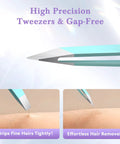 Thickened 430 Stainless Steel Slant Point Tweezers With Flat Hook For Eyebrows Facial Hair And Ingrown Hair High Precision And Comfort