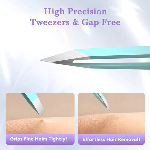 Thickened 430 Stainless Steel Slant Point Tweezers With Flat Hook For Eyebrows Facial Hair And Ingrown Hair High Precision And Comfort