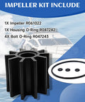 Marine Impeller Repair Kit With O Ring Compatible With Crusader PCM RP061022 showing parts list with impeller and O-rings