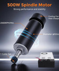 500W Air Cooled Spindle Motor Kit ER11 12000 RPM For DIY Engraving And Router Projects with cooling fan and control box