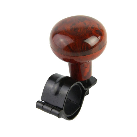 Woodgrain Steering Wheel Spinner Knob Universal Fit For All Vehicles Quick Install Smooth Turns With Power Handle Accessory
