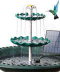 Solar Powered 3.5W Fountain Pump With 3 Tier Bird Bath DIY Water Feature in garden setting