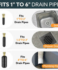 No Sweat Hydraulic Drain Bladder Kit That Clears Stubborn Pipe Blockages Like A Boss For Bathroom Sinks Showers And Pool Lines Safe Eco Friendly Tool fits 1" to 6" drain pipes.