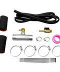 Diesel Installation Kit With A 1.5 Inch Fill Line For Gravity Fueled Auxiliary Fuel Tank, Bolt On For Ford, Chevy/GMC, And Dodge Diesel Trucks From 1999 To 2024, Part Number 11025 components displayed.