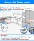 Diagram showing installation of the Top Notch Premium Stainless Steel Braided Ice Maker Water Hose between valve and fridge.