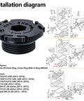 BMW Engine Oil Pan Drain Plug With O Ring Seal 5 Pack For Rear Wheel Drive Models N20 N26 Fits installation diagram