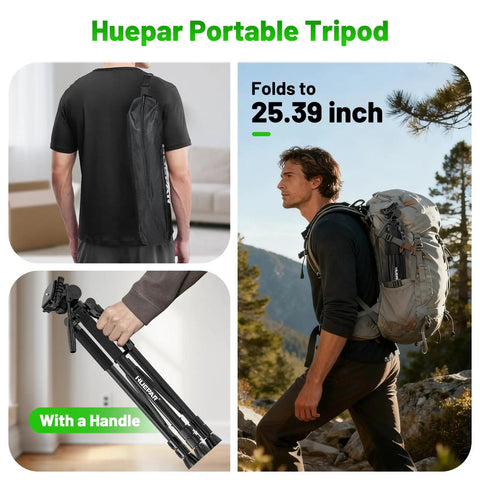 68 Inch Adjustable Laser Level Tripod With One Quarter And Five Eighth Inch Mounts Heavy Duty Portable Stand 3 Way Pan Head With 360 Degree Rotation And 90 Degree Tilt Built In Bubble Level Phone Holder Ideal Dad Gift, folded to 25.39 inch with carrying handle