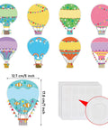 Colorful Fun Hot Air Balloon Cutouts Set Of 45 5 By 7 Inch Classroom Bulletin Board Accents For Back To School Decorations