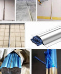 20 Pack 39 Inch Stainless Steel Cable Raceway Kit for home and outdoor use shown with wires, mounting holes, and natural finish.