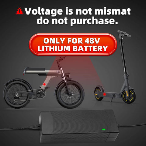 Image of 54.6V 2A Fast Electric Bike Charger For 48V Batteries That Keeps Your Ride Juiced Compatible With Lectric XP and scooters.