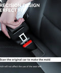 Five Pack Silicone Seat Belt Buckle Covers For Cars SUVs Trucks Anti Scratch Protection Reduces Noise Black