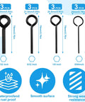 12 Pc Black Hex Key Set With Full Loop Handles, Metal Allen Wrenches, 5/64 to 7/32 Inch Sizes, Durable Door Hardware Tools