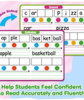 Double-sided 12 Pack Phonemic Awareness Dry Erase Cards 9 By 12 Inch For Sound, Syllable, And Phonics Practice.