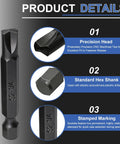 Close-up of Top Shelf Heavy Duty Six Piece Type G Clutch Bits Set with 1/4 Inch Hex Shank features and details highlighted.
