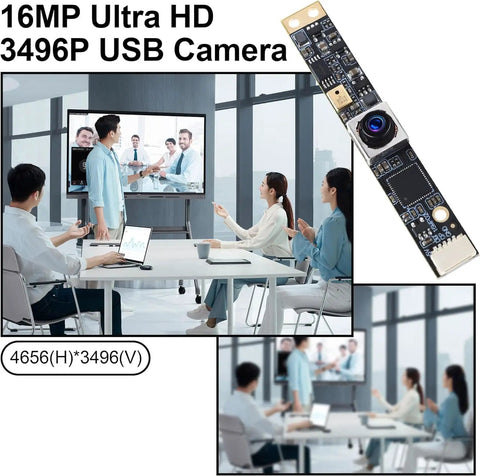 Dope 16MP USB Camera With Autofocus And Built In Microphone 100 Degree Wide Angle No Distortion Lens 4K Ultra HD for meetings