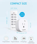 Expandable Wireless Outlet Switch Kit With Remote Controls, 5 Outlets And 2 Remotes, Up To 100 Feet Range, FCC Certified, ETL Listed