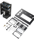 Open Air DIY Gaming PC Rig Case Rack With Handle Steel Plate Open Frame Chassis parts and assembled view on display