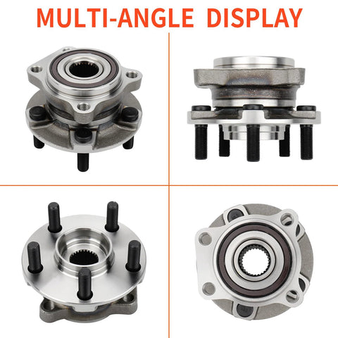 Multi-angle view of Beefed-Up Wheel Hub And Bearing Assembly Front Left Or Right With ABS For Subaru Impreza 2008-2014