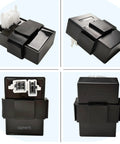 Six Pin DC CDI Box With CDI Cable Harness Connectors For CG Series Vertical Engine ATVs Dirt Bikes Go Karts And Quad Scooters Go To Upgrade For 150cc 200cc 250cc Models Not For GY6 250cc Includes A7TC Spark Plug, showing four views.