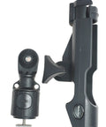 360 Degree MiniPort Fishing Rod Holder Set With Track Mount Base Kit No Tool Needed Quick Release Rod Socket System Universal Kayak Rail Or Hull Mount Includes 2 Round Bases And All Installation Accessories, black nylon parts
