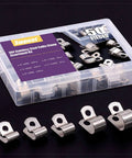 50Pcs 304 Stainless Steel Cable Clamps Assortment Kit Without Rubber Cushioned Clamps Includes 6mm 8mm 9mm 13mm And 16mm Sizes Durable Metal Tube Holders For Tubes Pipes And Wires Installation Ideal For Home Workshop And Industrial Cable Management