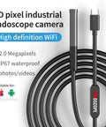 Endoscope Camera With Light 6 LED Lights Nine Point Eight Feet Semi Rigid Snake Cable IP67 Waterproof Borescope for Android iPhone iPad
