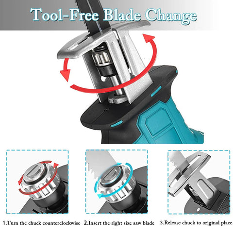 Beast Cordless Reciprocating Saw Brushless Power Tool With Variable 0 To 3000 RPM Quick Blade Change feature