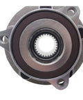 Front Wheel Bearing And Hub Assembly For Hyundai Kona Featuring Rock Solid OE Design and smooth rolling axle joint, top view.
