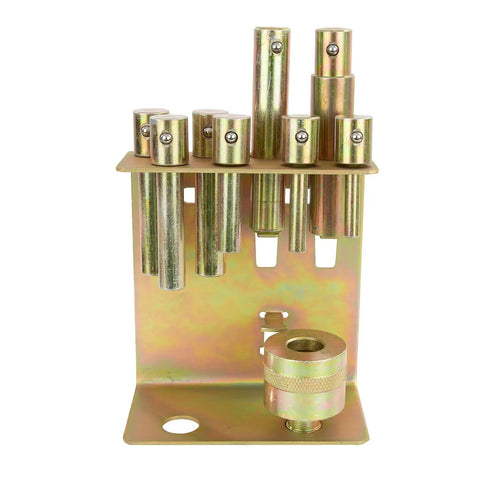 2-20 Ton Hydraulic Shop Press Pin Set With Ram Adapter And Mounting Bracket, Includes 8 Pins, Corrosion Resistant Finish