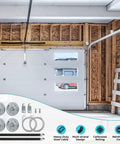 Beefed Up Heavy Duty Garage Door Extension Spring Replacement Kit For 7 Foot Doors With 110 LB Springs 3 Inch Pulleys Hardware