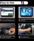 FORScan USB OBD2 Adapter For HS And MS CAN Auto Switch With Fast Data Transfer installation steps on laptop and car.