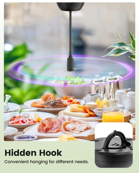 Four Pack Table Fans With Flexible Gooseneck And Soft Blades, AA Battery Powered Portable Silent Fans For BBQs Picnics Parties And Patio