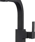 Arkitek Single Handle Kitchen Faucet With Pull Out Sprayer High Arc Matte Black Finish For Modern Kitchen Sinks 1.8 GPM Flow Rate Easy 1 Or 3 Hole Installation