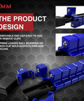 Close-up of Heavy Duty ABS Socket Organizer Rack With Nine Piece Set showcasing removable end cap and spring-loaded ball bearings.