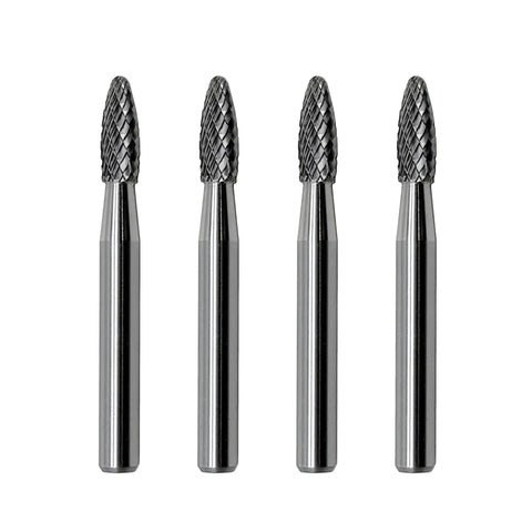 Flame Shape Tungsten Carbide Rotary Burr For Metalworking And Woodworking 4 Pack Grind It Down Deburring And Carving And Material Removal Tool For Automotive Repair And Other Projects