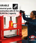20 Ton Hydraulic Shop Press For Gear Bearing And Bushing Removal Straightening And Bending Heavy Duty Industrial Grade Beast in use