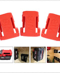 M18 18V Battery Holder Wall Mount Kit 5 Piece Tool Organizer Rack For Cordless Drills And Batteries, red ABS holders