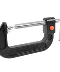 4 Inch Quick Release C Clamp with Push Button Release, Steel Swivel and Screw for Auto Repair, Welding, and Woodworking