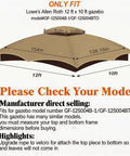 Diagram of 10x12 Ft Replacement Canopy Top Premium Ripstop With Double Tier Waterproof UV Resistant Gazebo Roof For Outdoor Patio Khaki Built Tough Fit For 12x10 Ft Garden Pavilions And Weatherproof Shade Structures