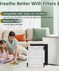 2 Pack Replacement HEPA Filters For AC-2125 AC-2126 IAF-H-100B IAP-10-125 IAP-10-150 Air Purifiers B Filter Type Compatible Cartridges