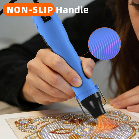Person using Dual Temp Heat Gun With Two Speed Settings 250C And 350C 482F And 662F Fast Heat For DIYers Crafting