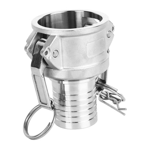 Heavy Duty 304 Stainless Steel Camlock Fitting For A Snappy Quick Hook Up 1.5 Inch Hose Coupling and Cam Lock Pipe Connector.