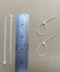 1000 Count 4 Inch Heavy Duty Cable Zip Ties, Premium Nylon Self Locking Wire Ties, ruler showing size comparison.