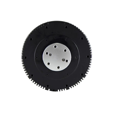 Top Tier Brushless Dc Servo Motor With Dual Encoders And Mcx500 Driver, round black actuator for robotic applications.