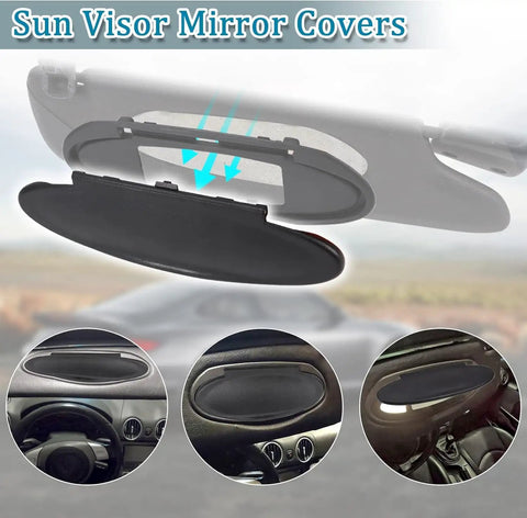 Sun Visor Vanity Mirror Cover Replacement For Porsche 996 997 911 986 987 Boxster Cayman 1996 2010, ABS two-pack shown installed