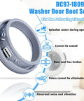 Beefed Up DC97 18094B Washer Door Boot Seal Gasket Diaphragm Replacement For WF42H5000AW A2 covers against leaks and noise