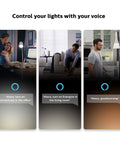 2 Pack Premium Smart Light Starter Kit With 16 Million Colors For Most Lamps And Ceiling Lights in home voice control scenes