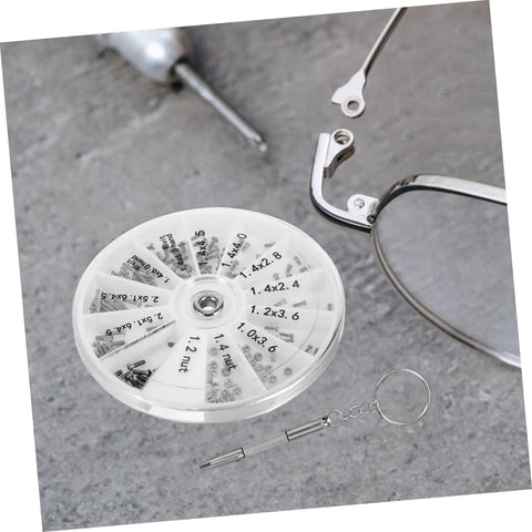 Portable Eyeglass Repair Kit With Mini Screwdriver And Compact Storage Box for quick fixes of glasses parts and screws
