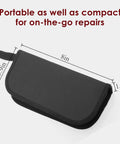 Compact nylon case from Pro Grade All In One Watch Repair Tool Kit With 147 Pieces for DIY watch maintenance.