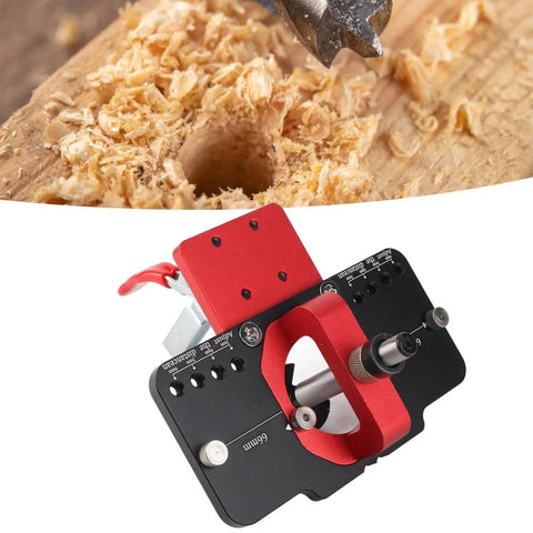 Concealed Hinge Jig With Quick Clamp For Cabinet Doors Aluminum Alloy Pro Grade Woodworking Tool 35Mm Hole Drilling Guide And Drill Bit Kit Set For Woodworking Durable Construction